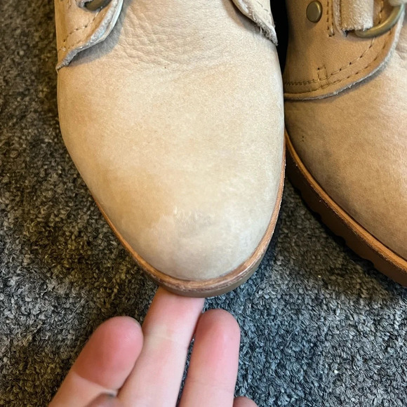 Sorel Women's Leather After Hours Lace Shearling Boots Size 9 Cream - Picture 5 of 9